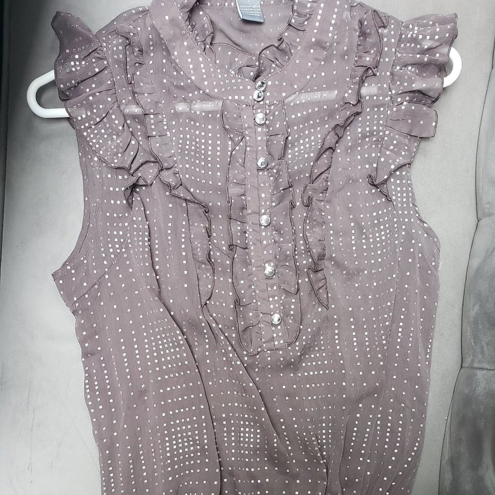 Isabella Rodriguez Sheer Blouse  Size L